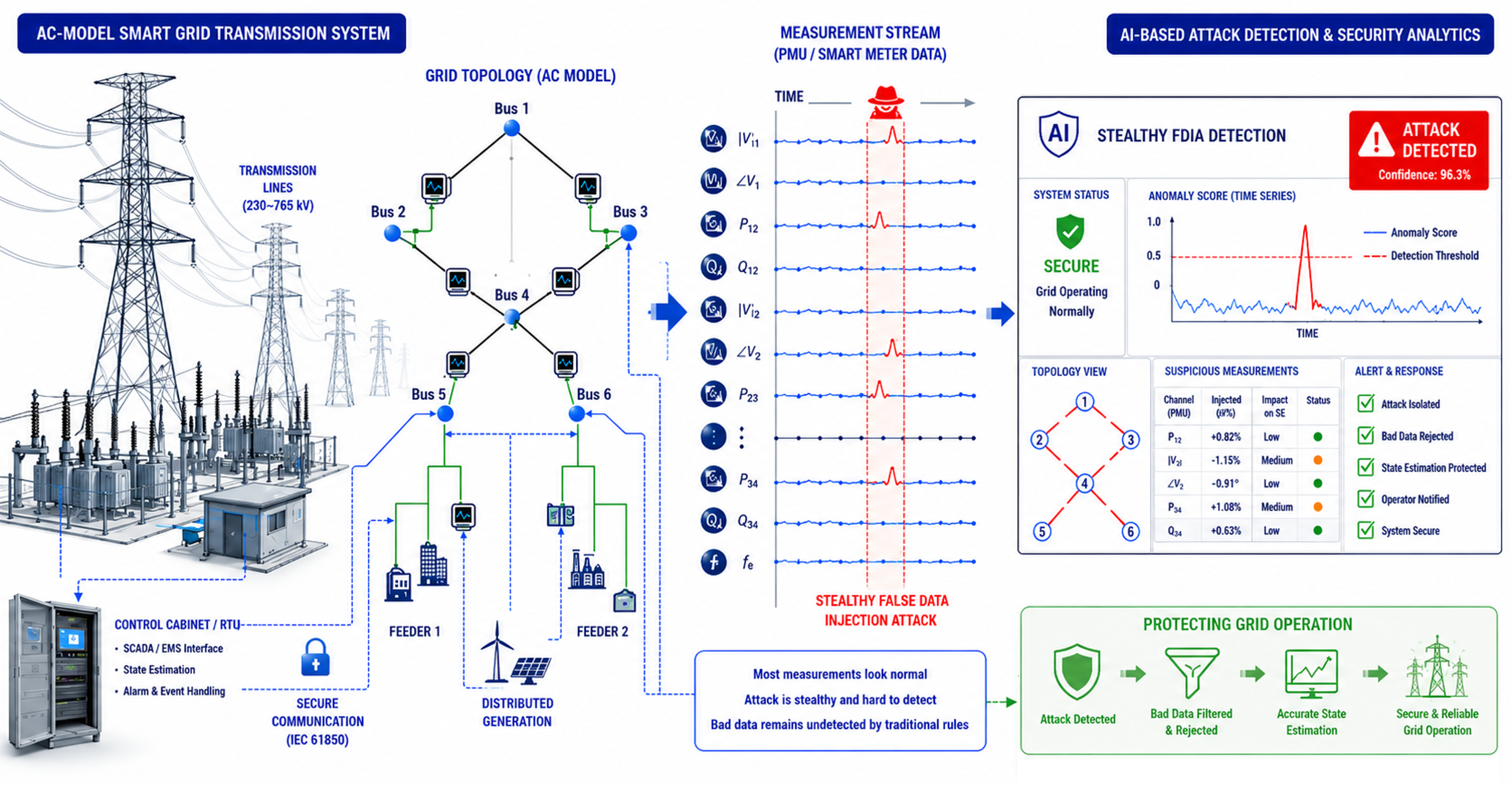 PowerFDNet: Deep Learning-Based Stealthy False Data Injection Attack Detection for AC-model Transmission Systems